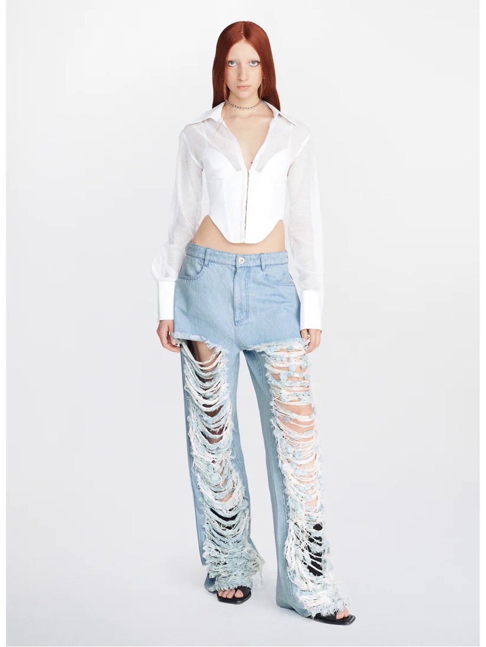 Dion Lee Distressed Jeans